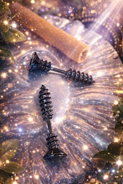 Boucle d'oreille  vis noir acier inoxydable 10.00 euro la paire
