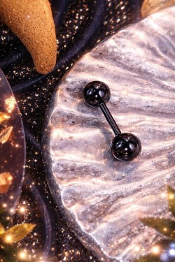 Piercing noir acier inoxydable 7.50e LIVRAISON INCLUSE a partir de 2 Articles